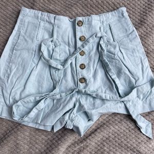 Abercrombie & Fitch linen shirt high Small 55% linen 45% cotton light green mint